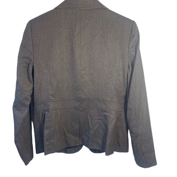 New York & Company NWT Brown Herringbone Banded Waist Blazer Sz 12 - Picture 2 of 14